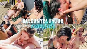 Balcony BJ Cumsluts