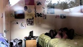 Lodger Catches Landlady Hot and Heavy in Her Quiet Time
