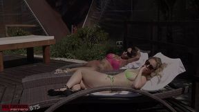 Two Scorching Girls Hardcore Ass&#x1F351; Fencing at Naturist Camp