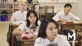 Raucous Asian teens ravage each other in classrooms on Model TV