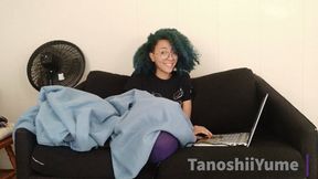 Playful POV striptease and BJ surprise