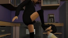 LEA – A Woke Girl Makes a Conservative Crawl and Lick Her Shoes