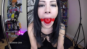 Ball Gag Masturbation Play