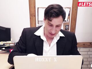 BumsBuero - Roxxy X Large Boobs German Secretary Helps Boss with her Twat - LETSDOEIT