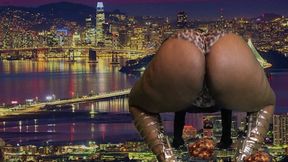 Giantess Colossal Ass Shakes, Jiggles and Bounces on Pathetic Tiny City 4k