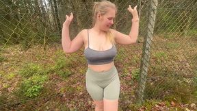 forbidden views - a quickie at the military base fence