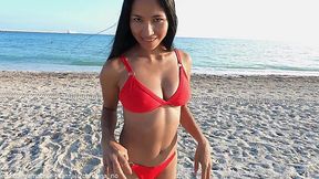 Christina Rio takes a big cock in her sexy bikini!