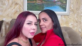 EXTREME DEEP KISS WITH BIG MOUTHS - TOP GIRLS ARIEL AND ADRIAN FULLER - NEW MR APRIL 2025 - CLIP 1