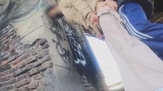 outdoors sex on the train tracks