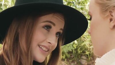 Two country girls are experimenting with lesbian romance when their lovers are not around