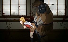 Insatiable anime nympho is having sex with a bunch of monsters