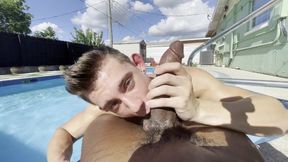 Deep throating great pool pink cigar
