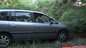 Mature German milf enjoys outdoor and car sex with a BBC, big tit fuck