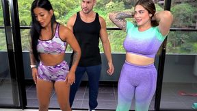 trainer fucks 2 gym rats