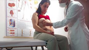 Doctor explores patient's rear with finger then fucks her!