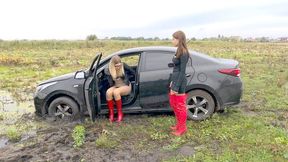JULIA KRISTINA STUCK IN THE MUD ENGINE OVERHEAT 16 MIN part 03