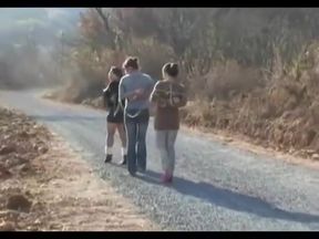 Asian Brunette Bound in Stockings, Gangbang Style, Kinky Suspension &amp; BDSM Outdoors