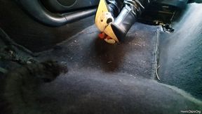 Candid Plushie Trample in BMW e46 Stiletto High Heel Boots