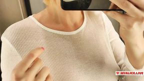 Risky Masturbation In The Fitting Room  What Happens If I Get Caught Dildo Fucking