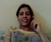 Smoking Indian whore lets me play with her titties and pussy while talking on a phone with her BF