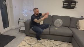 JL blowing up starry see through balloons BIG Non pop