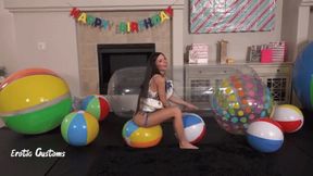 Pornstars First Try at Sit-Belly Popping BEACH BALLS! Including a Ride Roll & Shosu! Part 1 of 3! 4K Version