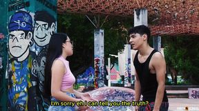 SURPRISE DATING IN THE PARK WITH A HOT STRANGER