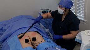 Doctor Jess performs medfet spanking and impact play in the Operating Room