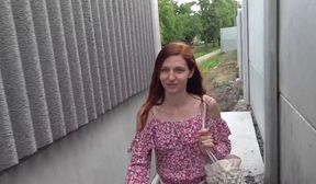 hairy milf fucked outdoor for money