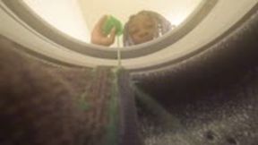 Pathetic Tiny Human Crawls into Giantess Laundry Basket POV  4k