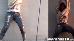 Beautiful Japanese babes outdoor peeing compilation
