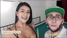 playing billiards with my friend mariana martix i end up fucking her tight pussy / mariana martix