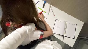 Teacher Tutor Fucked Student Girl During Lesson and Cum in Her Mouth