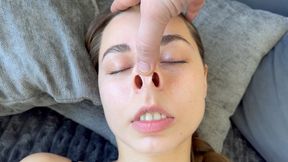 POV makes a pig nose on a real doll (custom video)