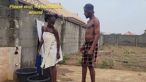 nasty bitch almost get caught cheating on her husband with her neighbour.