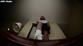 Asian school girl's GIGANTIC SOCK CRUSH! Stomping POV - MOV