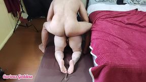 curious goddess - blonde milf big ass hairy pussy masturbating sucking dick fucking doggystyle creampie part 4