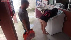 Washing Machine Repairman Receives Asspayment From Cheating Housewife While Husband's Not Home
