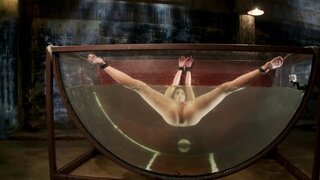 Sexy Slut Tied Up With Her Legs Spread In The Pool