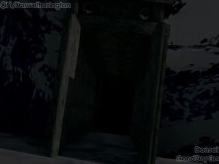 Lara Croft Abdomen Inflation two