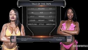 Ebony smut with admirable Mocha Menage from Evolved Fights Lez