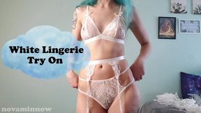 White Lingerie Try On