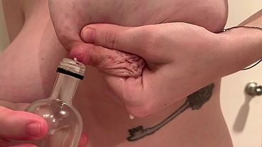 Milking Huge, Full Tits Into Tight Little Hole