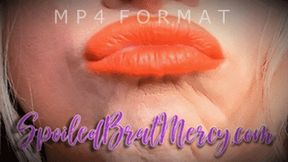 Orange Lipstick Lip Smelling (HD) MP4