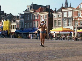 Dika shows off her tits in public