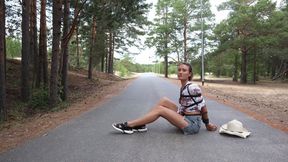 Sofi_ Walk in bondage through the forest by the sea_ Part 2