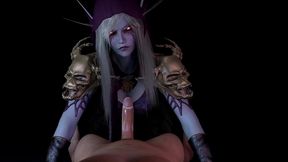 sylvanas windrunner give a blow job in pov - warcraft porn parody