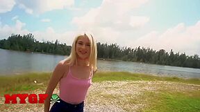 Jessie Moves With Sean Deep In The Woods & Shoves His Cock Deep In Her Throat