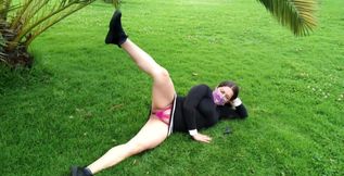 With My Slut in the Park I Love Being Looked at Without Panties!!!