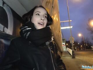 Public Agent Sexy Czech car screw after public oral makes agents jock hard